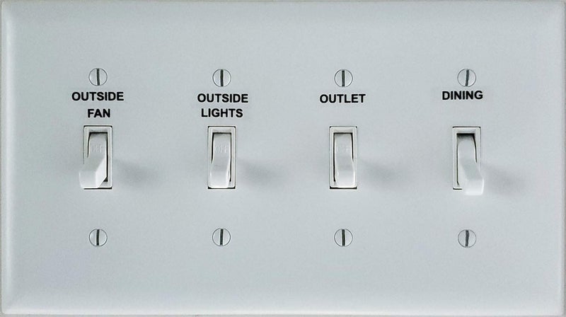 RobaCo Supply Light Switch Labels - Transparent Switch Identifier System for Organizing Your Home and Office - Image 5